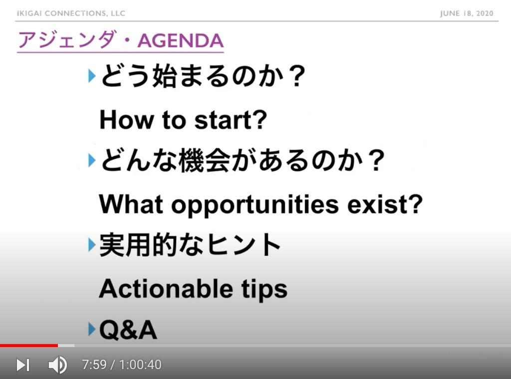 Discovering Online Opportunities Webinar - 06/18/2020 agenda